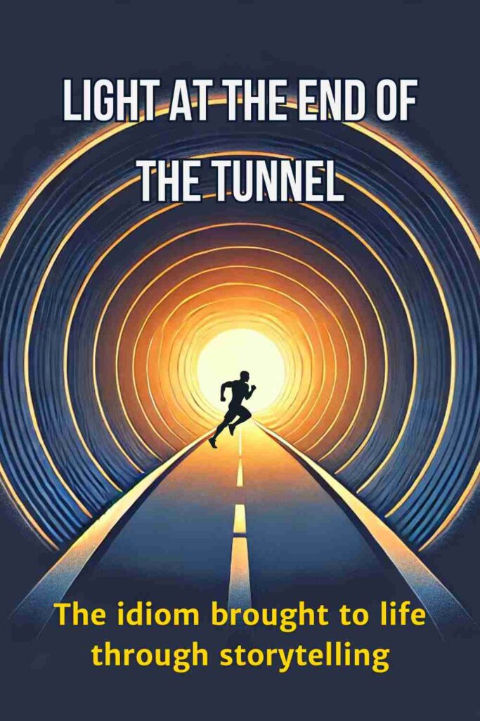 The idiom 'Light at the end of the tunnel' brought to life through storytelling
